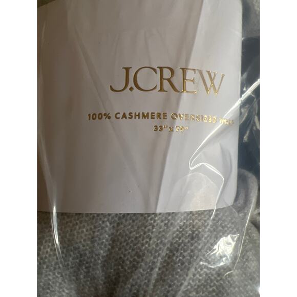 J. Crew Cashmere Oversize Wrap in Heather Dove NWT One Size - Picture 4 of 5